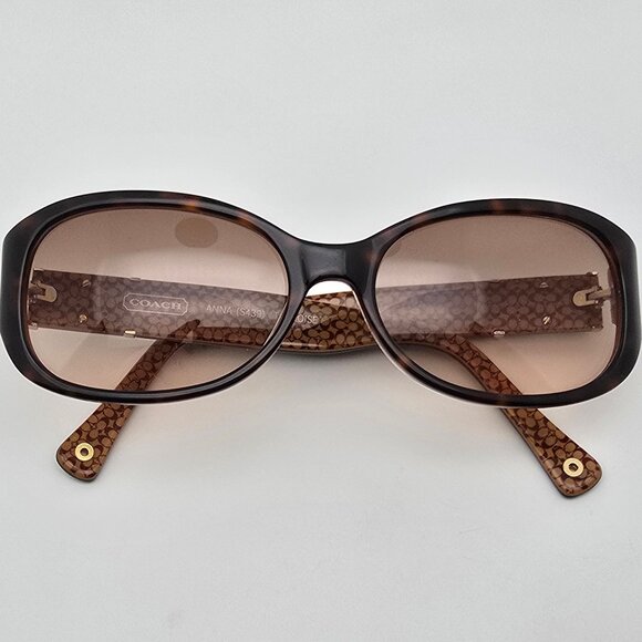 Coach Anna S439 Tortoise Gold Frame Light Brown Gradient Lens Sunglasses 54mm - Picture 10 of 12